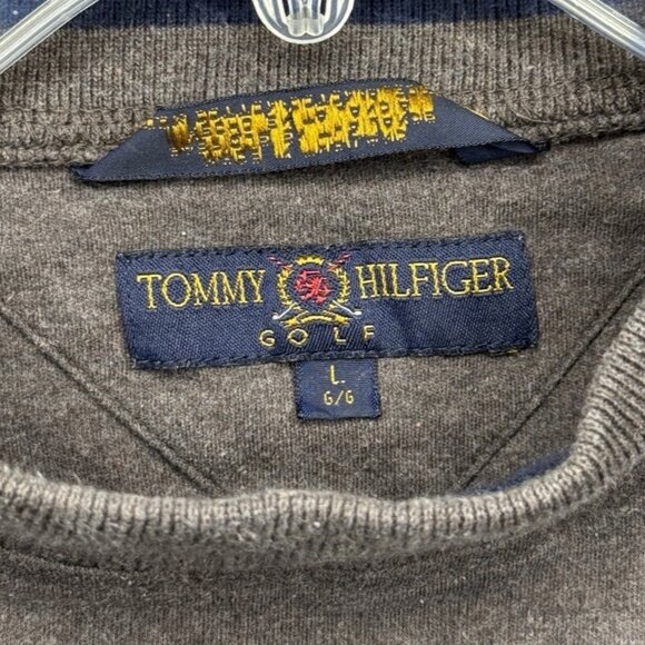 Tommy Hilfiger Golf Men's Large Brown Mock Neck Long Sleeve Pullover Sweatshirt - Picture 2 of 4